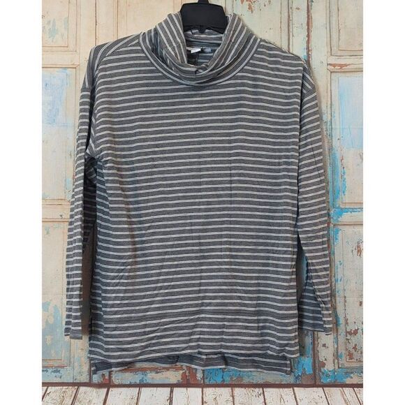 Liz Claiborne Womens Size L Smoke Heather Gray Long Sleeve Turtleneck Sweater - Picture 2 of 10